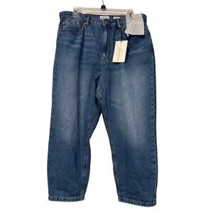 Westbound Parkers Boyfriend Jeans Womens 14S Riviera MD Blue High Rise Cotton